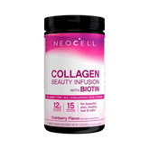 Neocell, Collagen Beauty Infusion with Biotin Powder, Cranberry Flavor, 11.6 Fl. Oz
